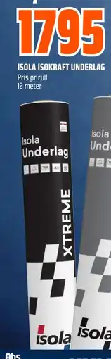 Obs Bygg ISOLA ISOKRAFT UNDERLAG tilbud