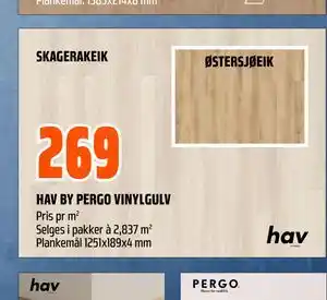 Obs Bygg HAV BY PERGO VINYLGULV tilbud
