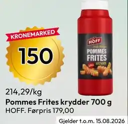 Gigaboks Pommes Frites krydder 700 g tilbud