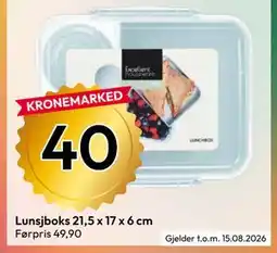 Gigaboks Lunsjboks 21,5 x 17 x 6 cm tilbud
