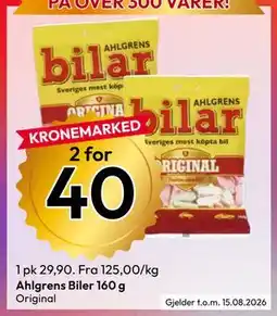 Gigaboks Ahlgrens Biler 160 g tilbud