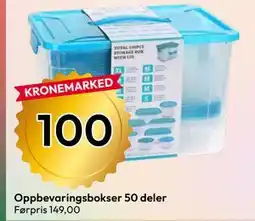 Gigaboks Oppbevaringsbokser 50 deler tilbud