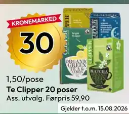 Gigaboks Te Clipper 20 poser tilbud