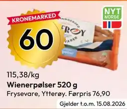 Gigaboks Wienerpølser 520 g tilbud