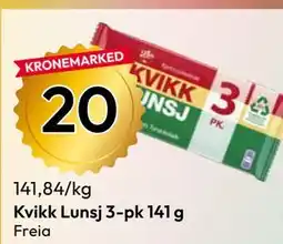 Gigaboks Kvikk Lunsj 3-pk 141 g tilbud