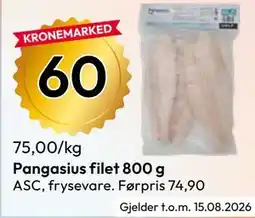 Gigaboks Pangasius filet 800 g tilbud