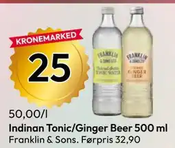 Gigaboks Indinan Tonic/Ginger Beer 500 ml tilbud