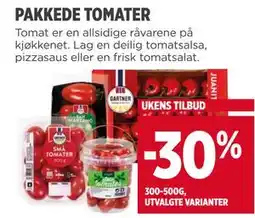 Meny PAKKEDE TOMATER tilbud