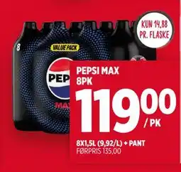 Meny PEPSI MAX 8PK tilbud