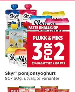 Meny Skyr porsjonsyoghurt tilbud