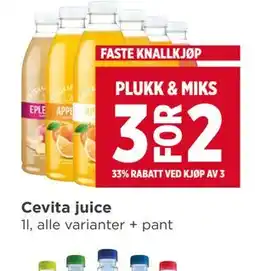 Meny Cevita juice tilbud
