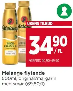 Meny Melange flytende tilbud