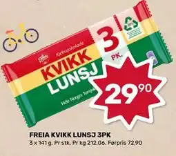Matkroken FREIA KVIKK LUNSJ 3PK tilbud
