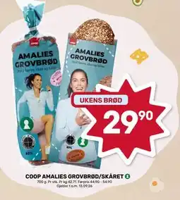 Matkroken COOP AMALIES GROVBRØD/SKÅRET tilbud
