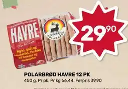 Matkroken POLARBRØD HAVRE 12 PK tilbud
