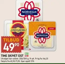 Coop Mega TINE SKIVET OST tilbud