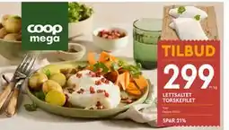 Coop Mega LETTSALTET TORSKEFILET tilbud