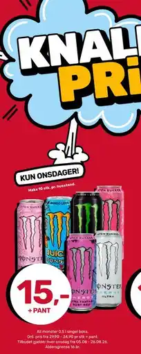 Matkroken Monster tilbud
