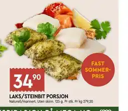 Coop Mega LAKS/STEINBIT PORSJON tilbud