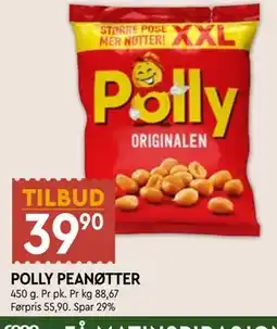 Coop Mega POLLY PEANØTTER tilbud