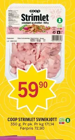 Coop Prix COOP STRIMLET SVINEKJØTT tilbud
