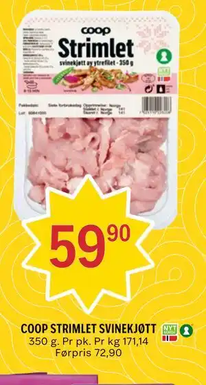 Coop Prix COOP STRIMLET SVINEKJØTT tilbud