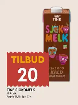Coop Mega TINE SJOKOMELK tilbud