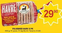 Coop Prix POLARBRØD HAVRE 12 PK tilbud
