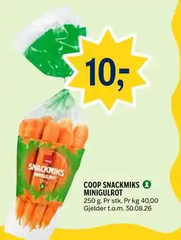 Coop Prix COOP SNACKMIKS MINIGULROT tilbud