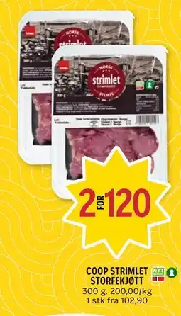 Coop Prix COOP STRIMLET STORFEKJØTT tilbud
