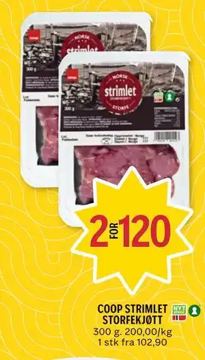 Coop Prix COOP STRIMLET STORFEKJØTT tilbud