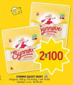 Coop Prix SYNNØVE GULOST SKIVET tilbud