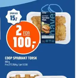 Coop Obs COOP SPRØBAKT TORSK tilbud
