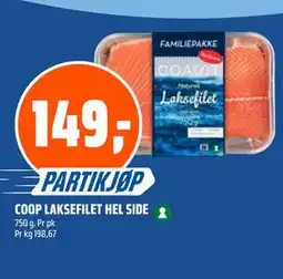 Coop Obs COOP LAKSEFILET HEL SIDE tilbud