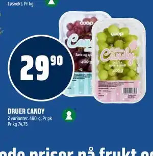 Coop Obs DRUER CANDY tilbud