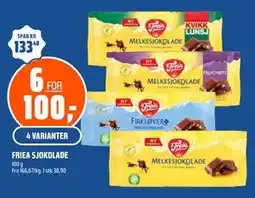 Coop Obs FRIEA SJOKOLADE tilbud