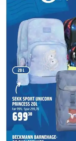 Coop Obs SEKK SPORT UNICORN PRINCESS 20L tilbud