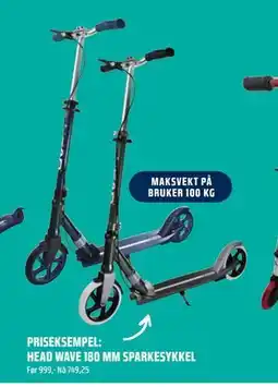 Coop Obs HEAD WAVE 180 MM SPARKESYKKEL tilbud