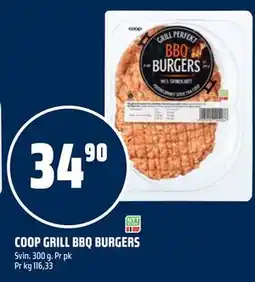 Coop Obs COOP GRILL BBQ BURGERS tilbud