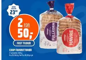 Coop Obs COOP FAVORITTBRØD tilbud
