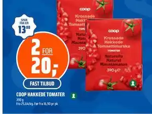 Coop Obs COOP HAKKEDE TOMATER tilbud