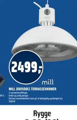Coop Obs MILL JDB1500CL TERRASSEVARMER tilbud