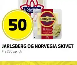 Bunnpris JARLSBERG OG NORVEGIA SKIVET tilbud