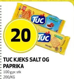 Bunnpris TUC KJEKS SALT OG PAPRIKA tilbud