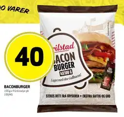 Bunnpris BACONBURGER tilbud