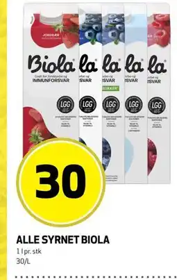 Bunnpris ALLE SYRNET BIOLA tilbud