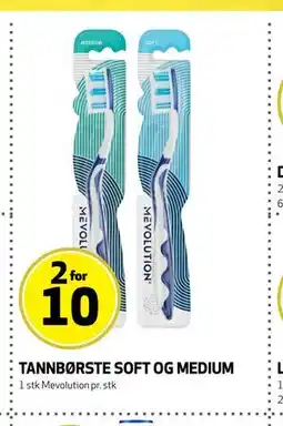 Bunnpris TANNBØRSTE SOFT OG MEDIUM tilbud