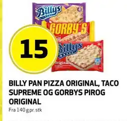Bunnpris BILLY PAN PIZZA ORIGINAL, TACO SUPREME OG GORBYS PIROG ORIGINAL tilbud
