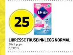 Bunnpris LIBRESSE TRUSEINNLEGG NORMAL tilbud