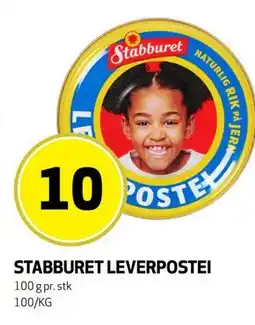 Bunnpris STABBURET LEVERPOSTEI tilbud